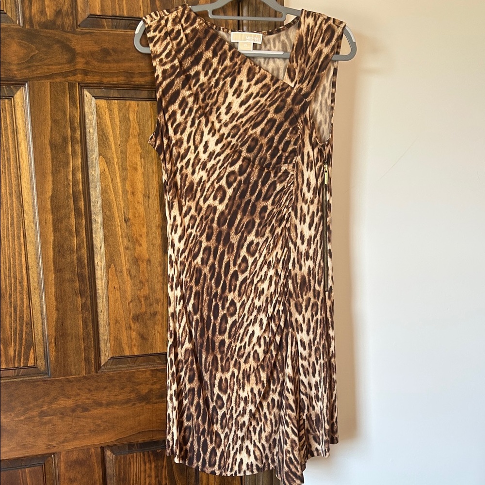 MICHAEL Michael Kors Asymmetrical Animal Print Dress